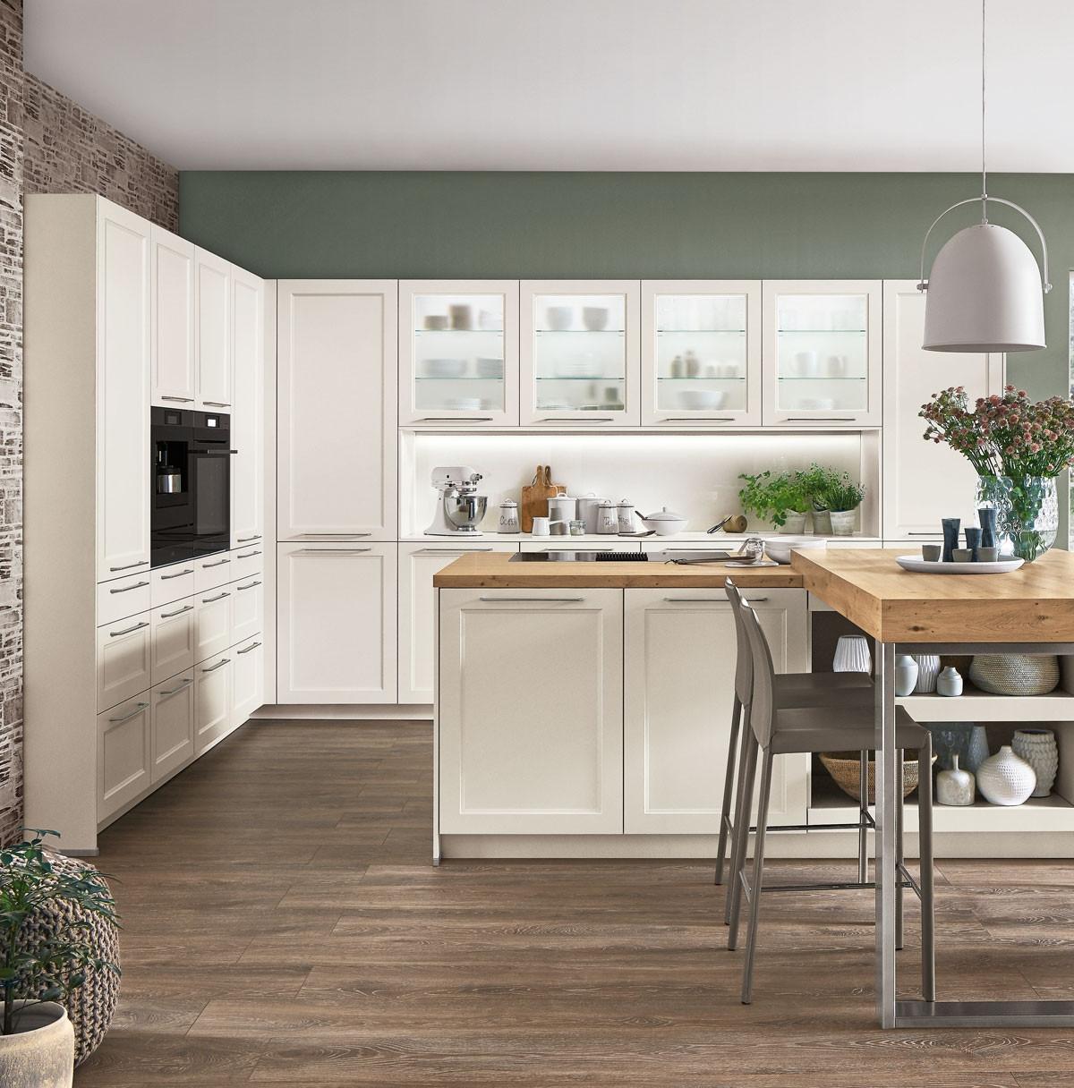Einbauküche Columbia Frei Planbar Landhausstil - Eichefarben/Weiß, MODERN, Holzwerkstoff - Vertico