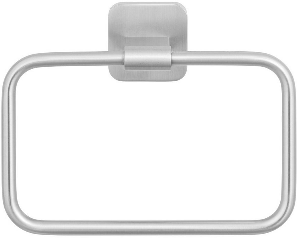 Handtuchhalter Porto Matt Edelstahlfarben  B: 19 cm - Edelstahlfarben, MODERN, Metall (19/14,5/6,5cm) - Wenko