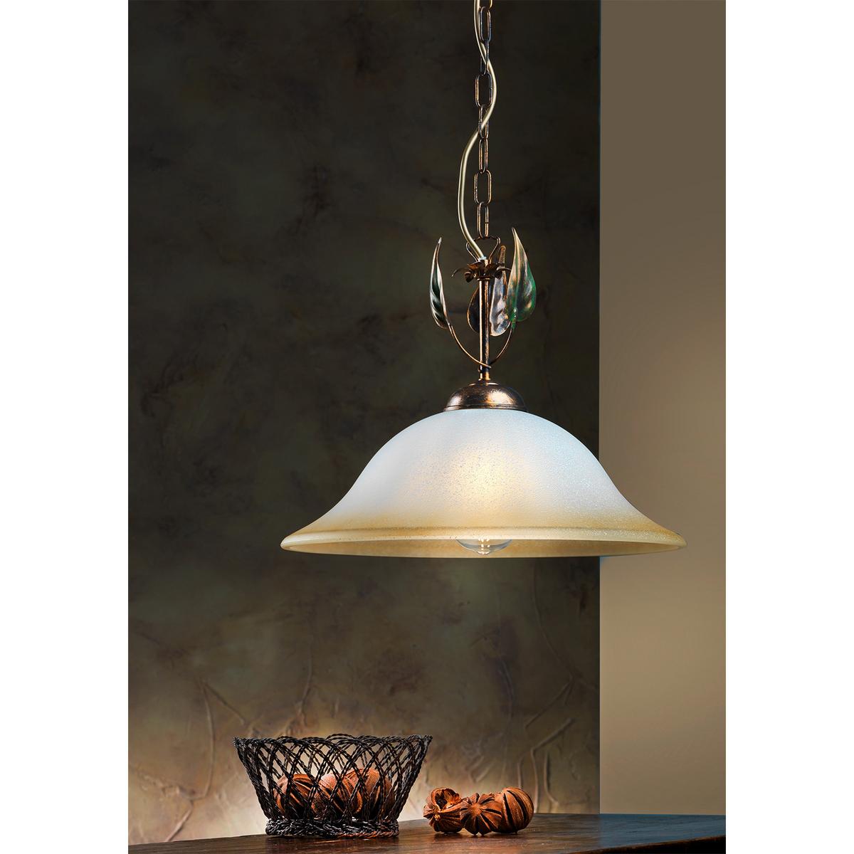 Hängeleuchte Klar Bronzefarben L: 40 cm - Klar/Bronzefarben, KONVENTIONELL, Glas/Metall (40/40/90cm)