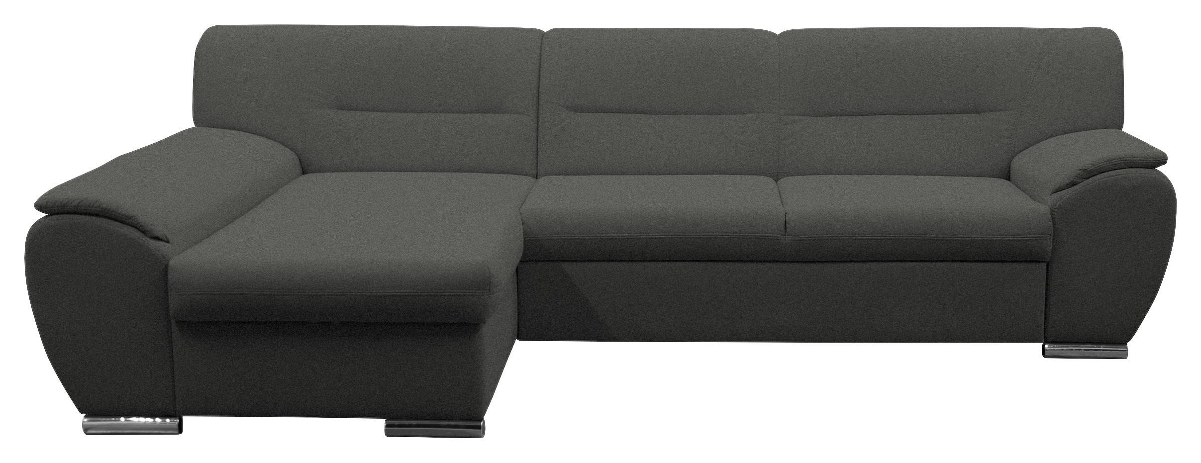 Ecksofa mit Schlaffunktion Veratti mit Schlaffunktion - Silberfarben/Grau, Design, Textil (167/281cm) - MID.YOU