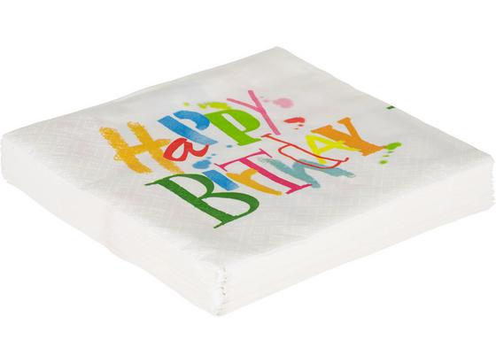 Servítky Birthday Dance - viacfarebná/biela, papier (33/33cm) Servítky Birthday Dance - viacfarebná/biela, papier (33/33cm)