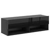 Lowboard Derby 100 - Schwarz Hochglanz/Schwarz, Design, Holzwerkstoff (100/31,5/32,5cm) - Livetastic