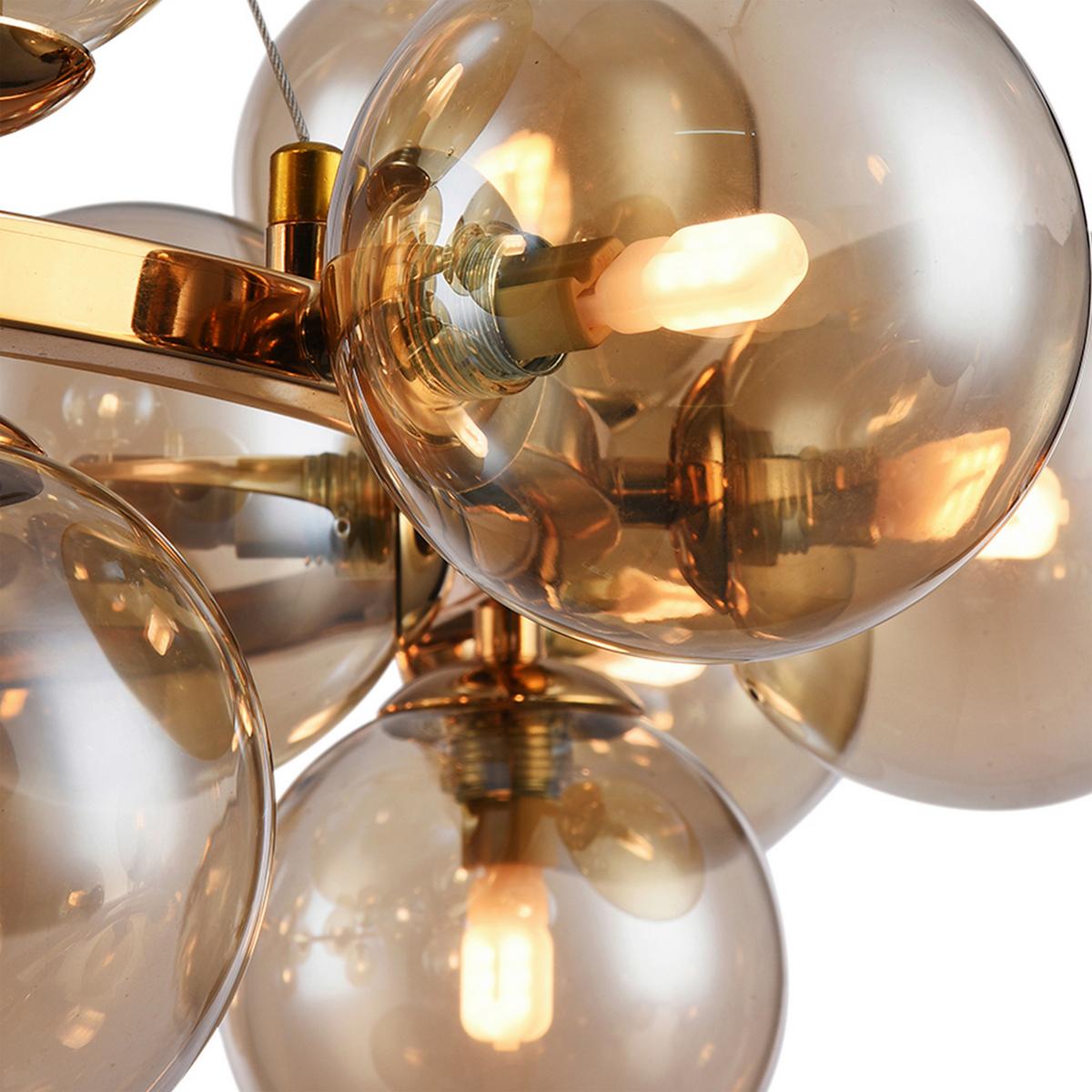 Pendelleuchte Dallas - Goldfarben, Trend, Glas/Metall (69/23,8/69cm) - MAYTONI