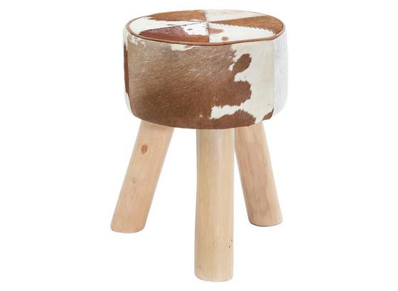 Hocker Ziegenfell B: 35 cm - Braun/Weiß, Natur, Fell (35/50/35cm) - Carryhome Hocker Ziegenfell B: 35 cm - Braun/Weiß, Natur, Fell (35/50/35cm) - Carryhome