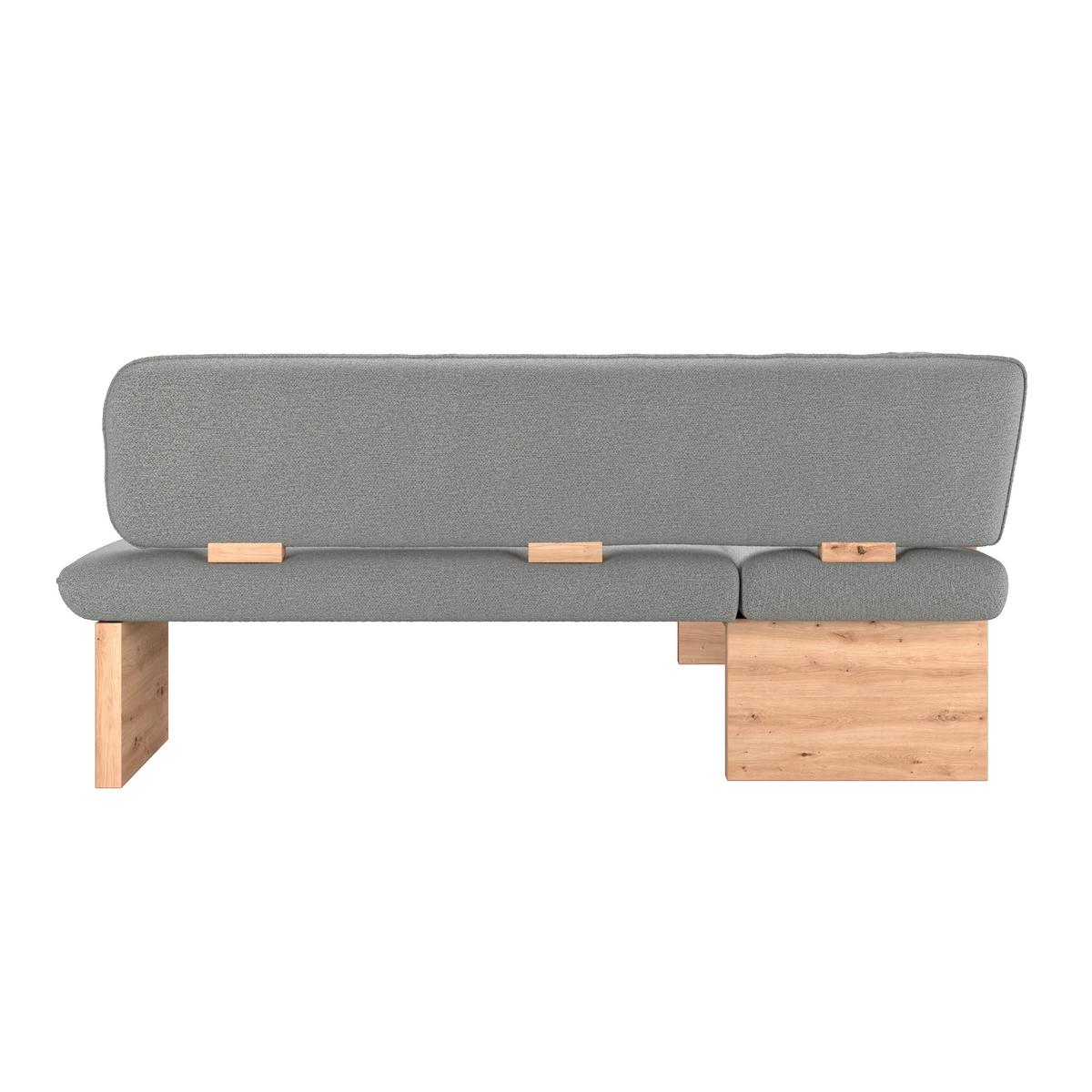 Eckbank Beluna Ii Webstoff Grau, B: 170cm - Eichefarben/Grau, KONVENTIONELL, Holz/Textil (170/212cm) - James Wood