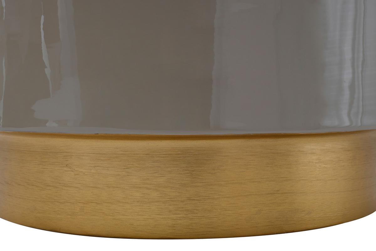 ODKLÁDACÍ STOLEK ART DECO - šedá/barvy zlata, Design, kov (51,5/43cm) - MID.YOU
