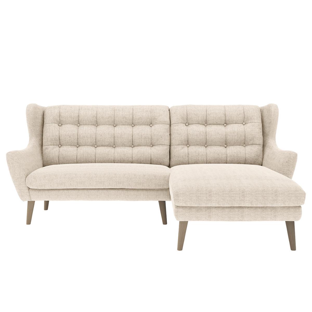 Ecksofa Henry Silberfarben S: 173x250 cm - Eichefarben/Silberfarben, KONVENTIONELL, Textil (173/250cm) - Trendmanufaktur