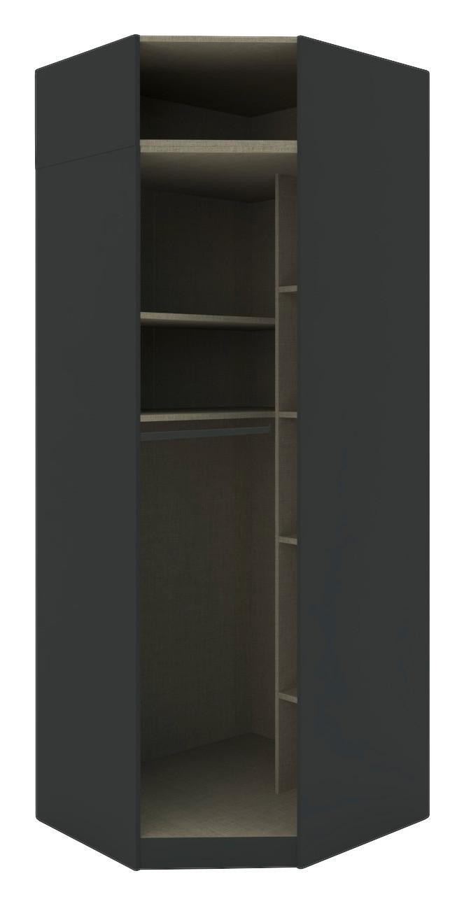 KORPUS ROHOVÉ SKŘÍNĚ UNIT - antracitová, Moderní, kompozitní dřevo (91,1/242,2/91,1cm) - Ondega