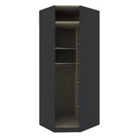 Eckschrankkorpus 91cm Unit Anthrazit - Anthrazit, MODERN, Holzwerkstoff (91,1/242,2/91,1cm) - Ondega