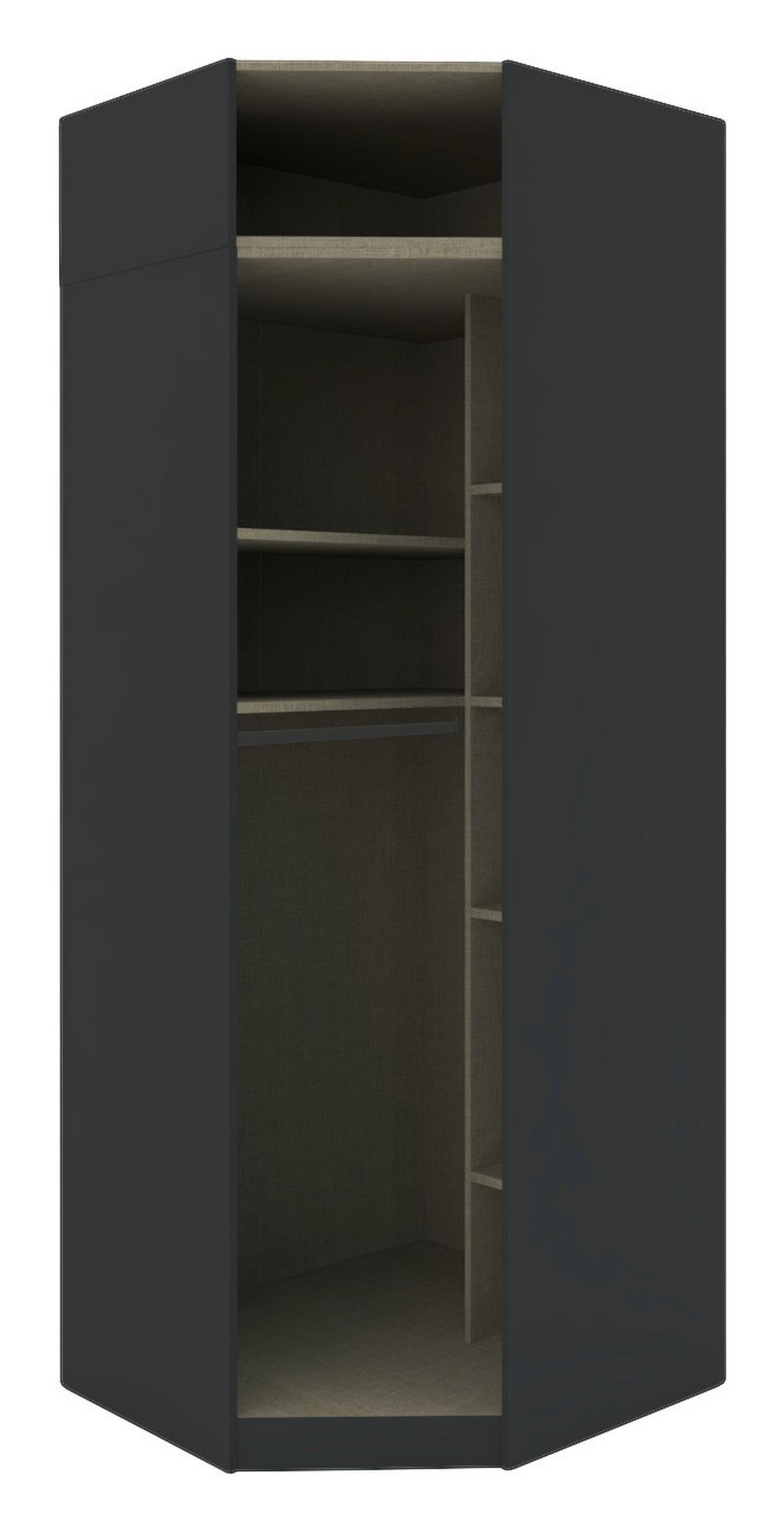 Eckschrankkorpus 91cm Unit Anthrazit - Anthrazit, MODERN, Holzwerkstoff (91,1/242,2/91,1cm) - Ondega