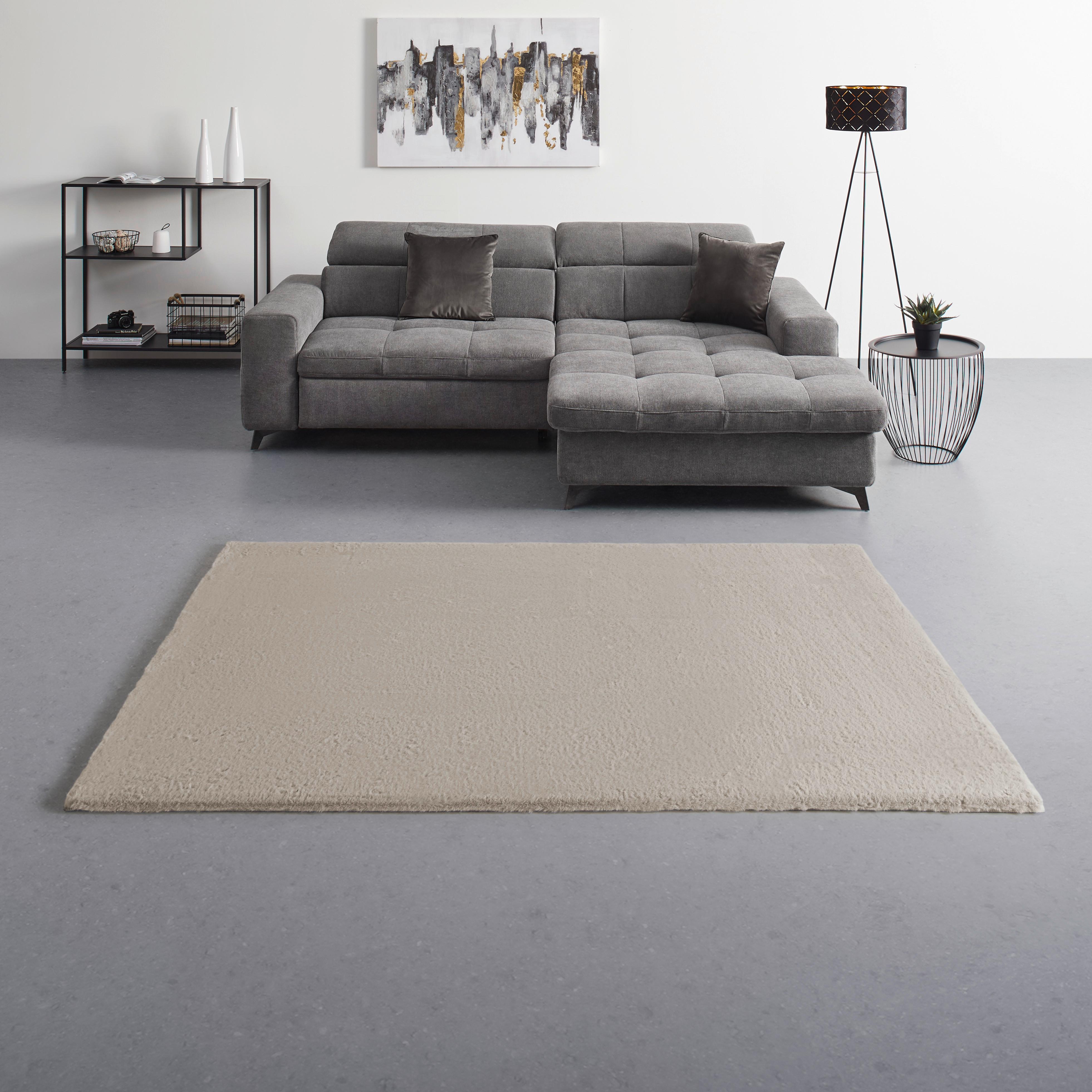 UMĚLÁ KOŽEŠINA CAROLINE 3 - světle šedá, Konvenční, textil (160/220cm) - Mömax