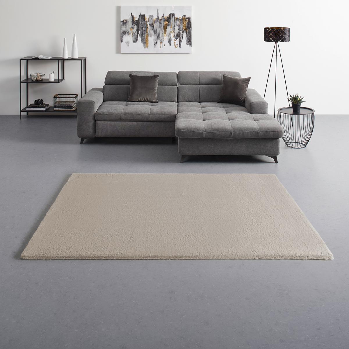 UMELÁ KOŽUŠINA CAROLINE 3 - svetlosivá, Konventionell, textil (160/220cm) - Mömax