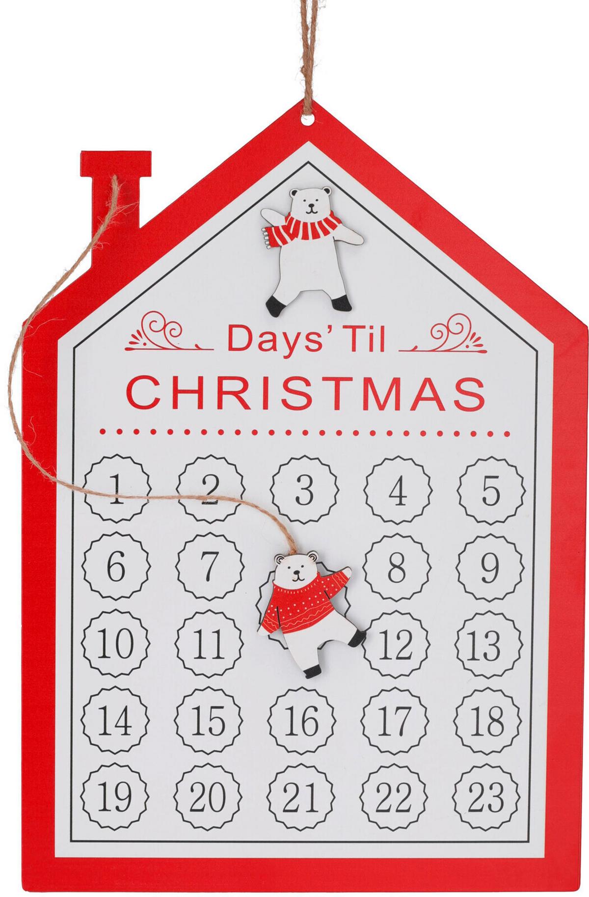 Naptár Karácsonyi - fém (34/0.1/24cm)