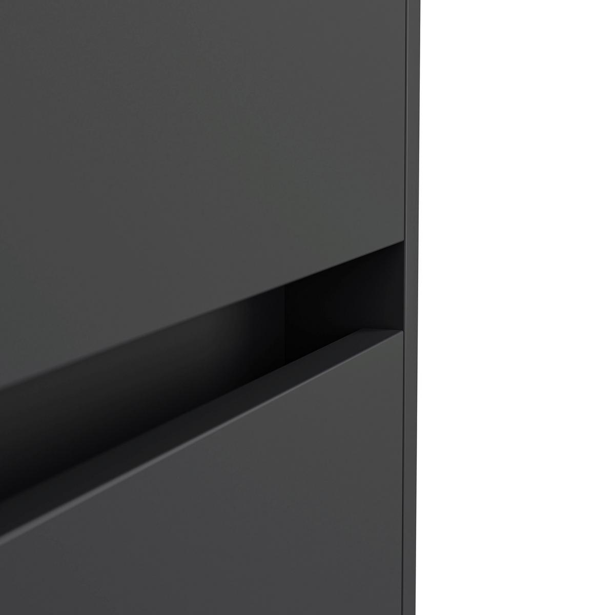 Sideboard Posseik Industrial Graphitfarben B: 155 cm - Schwarz/Graphitfarben, Design, Holzwerkstoff (155/75,8/42cm) - P & B