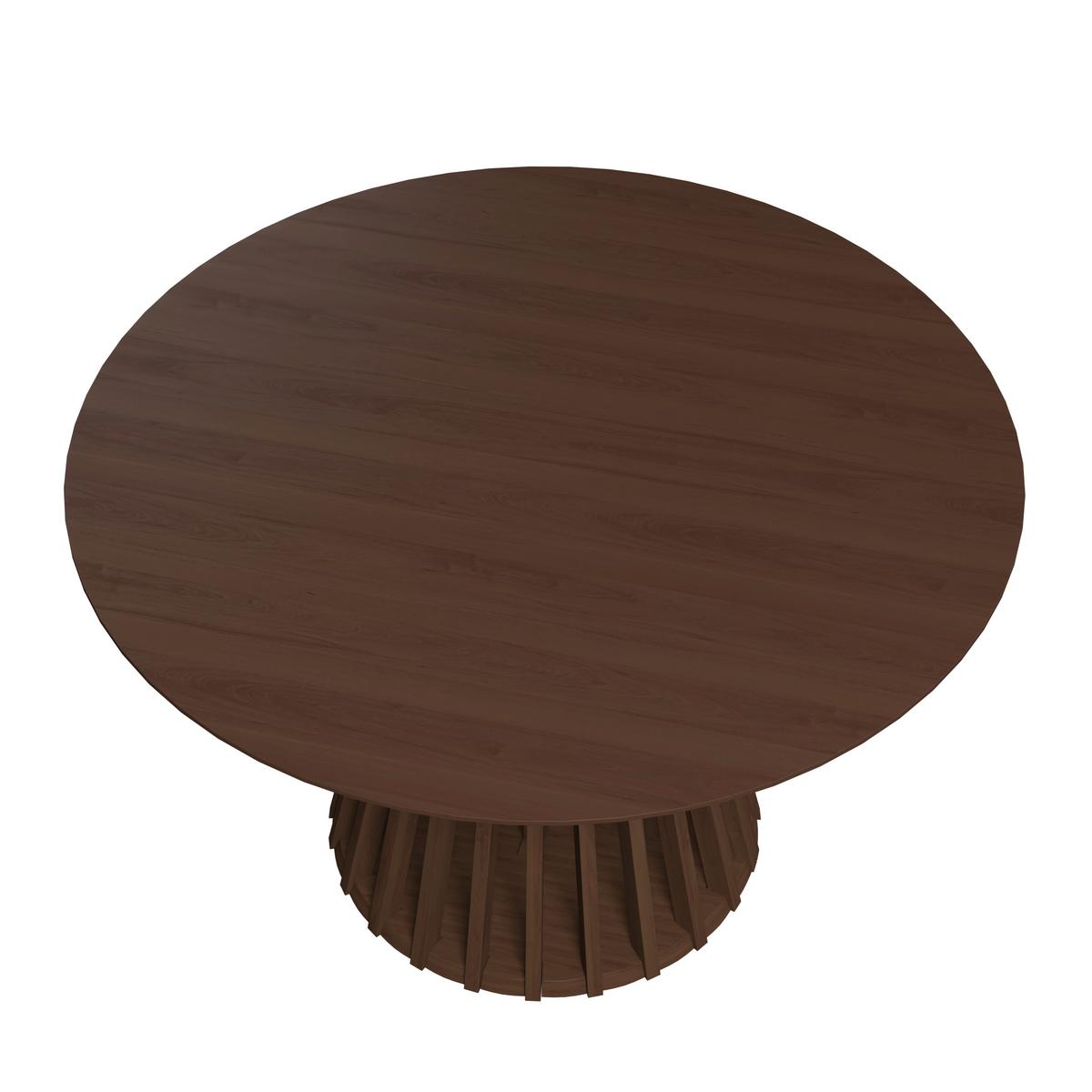 Výsuvný stôl ENNIO 120 - barvy vlašských ořechů, Moderní, kov/dřevo (120-160/75/120cm) - Bessagi Home