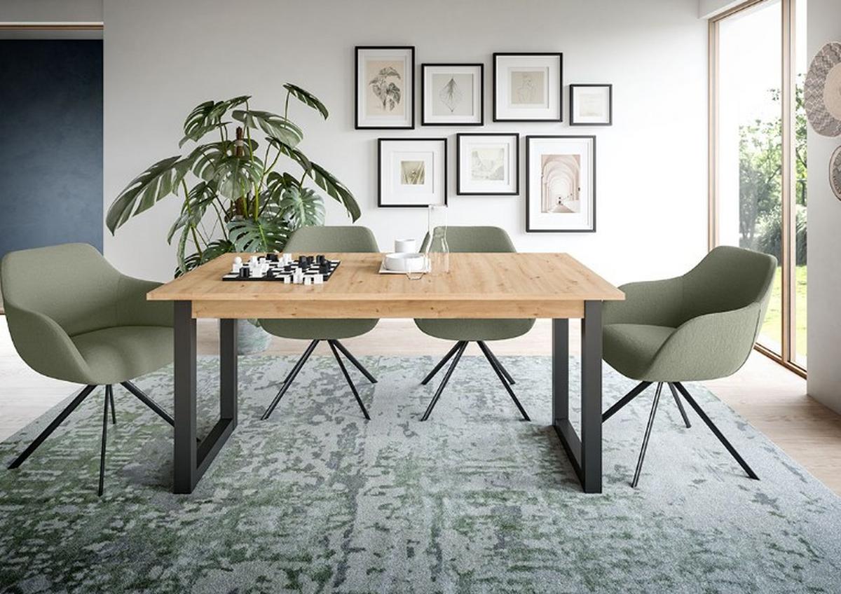 Esstisch Seattle Az Dek. Artisan, B: 150-190 cm - Anthrazit/Eiche Artisan, KONVENTIONELL, Holzwerkstoff (150-190cm) - MID.YOU