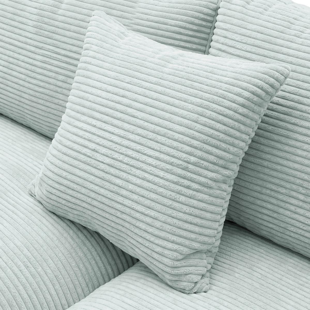 Rohová sedačka PEDRO, levá, šalvějově zelený manšestr - černá/šalvějově zelená, Moderní, textil/plast (190/300cm) - Mömax
