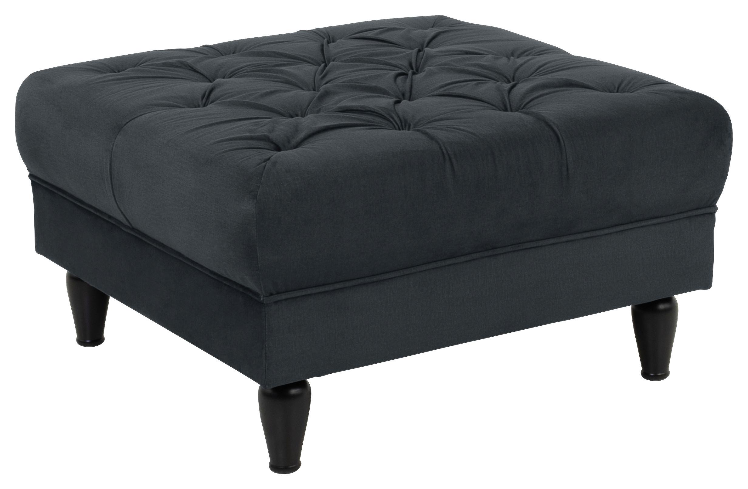 HOCKER CUPIDO - Anthrazit/Schwarz, Design, Textil (82/44/82cm) - MID.YOU