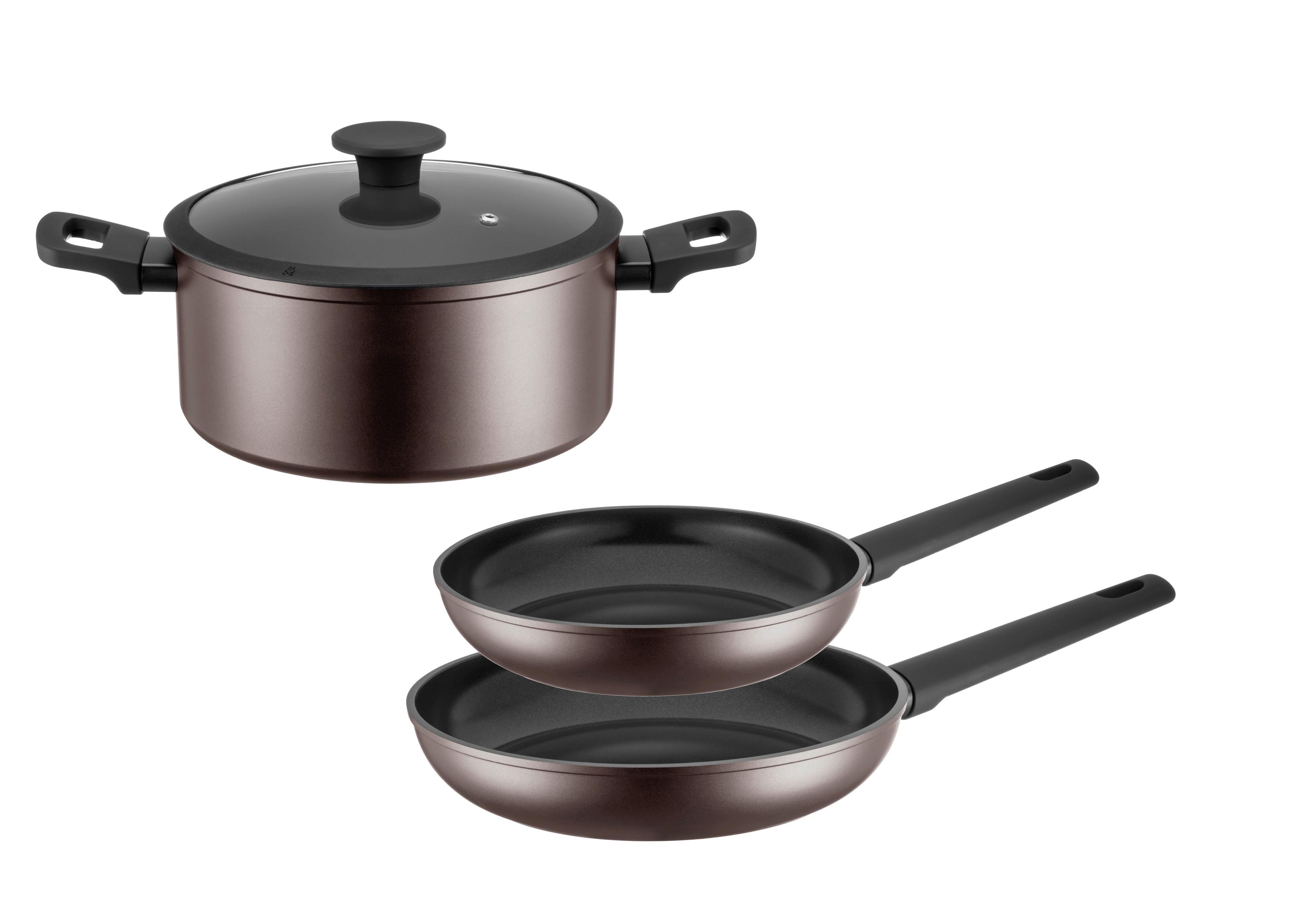 Pfannenset Stellara 4-Teilig Aluminium, Bronzefarben - Bronzefarben, Basics, Metall - Mäser