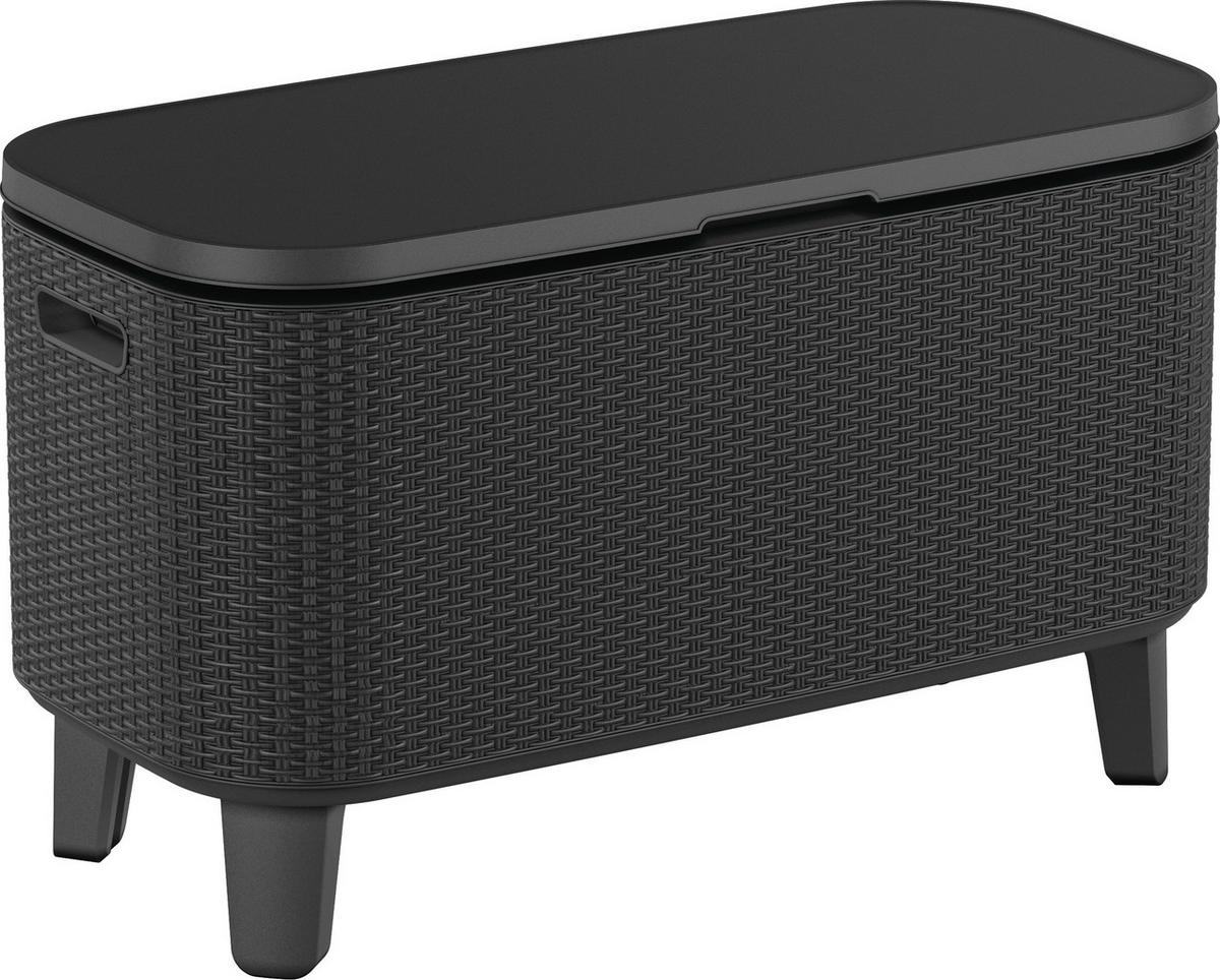 ZAHRADNÍ BAROVÝ STŮL BEVY COOL BAR - barvy grafitu, Moderní, plast (83.5/40.5/52-75cm)