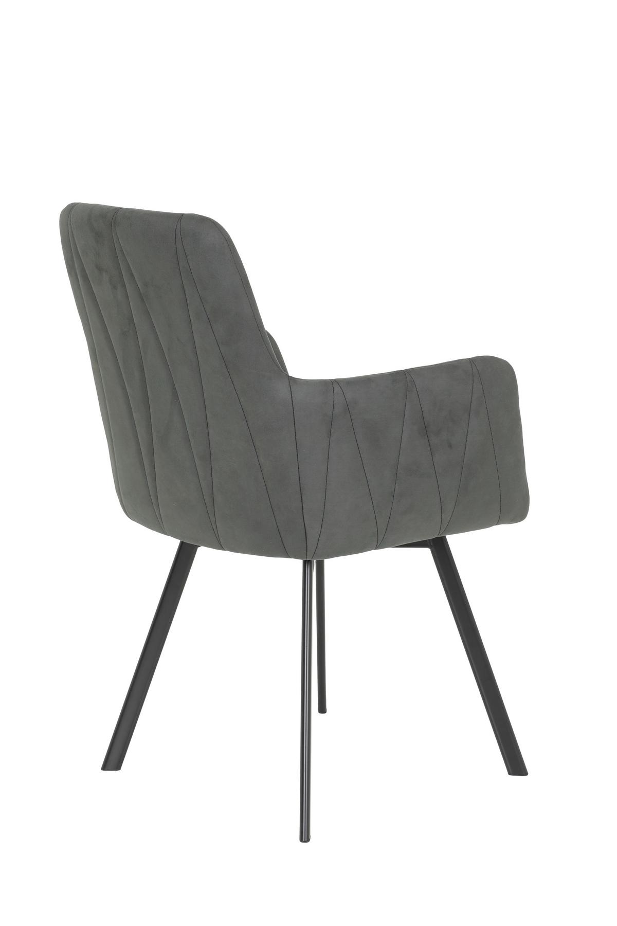 Tischgruppe Gesa II G - Anthrazit/Eiche Artisan, MODERN, Holzwerkstoff/Textil (140 - 180/76/90cm) - MID.YOU