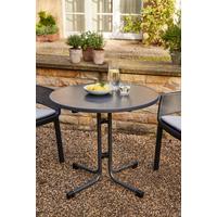 Gartentisch Klappbar Metall/Holzwerkstoff ⌀ 80 cm - Anthrazit, KONVENTIONELL, Holzwerkstoff/Metall (80/71/80cm) - Siena Garden