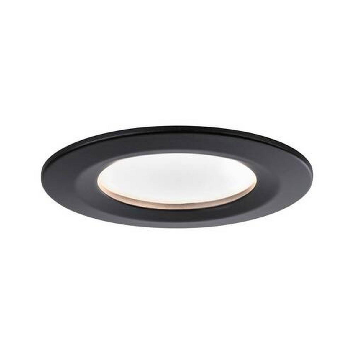 Deckenleuchte 3er-Set Ø 7,8 cm, dimmbar, Rund - Schwarz, Basics, Metall (7,8cm) - Paulmann