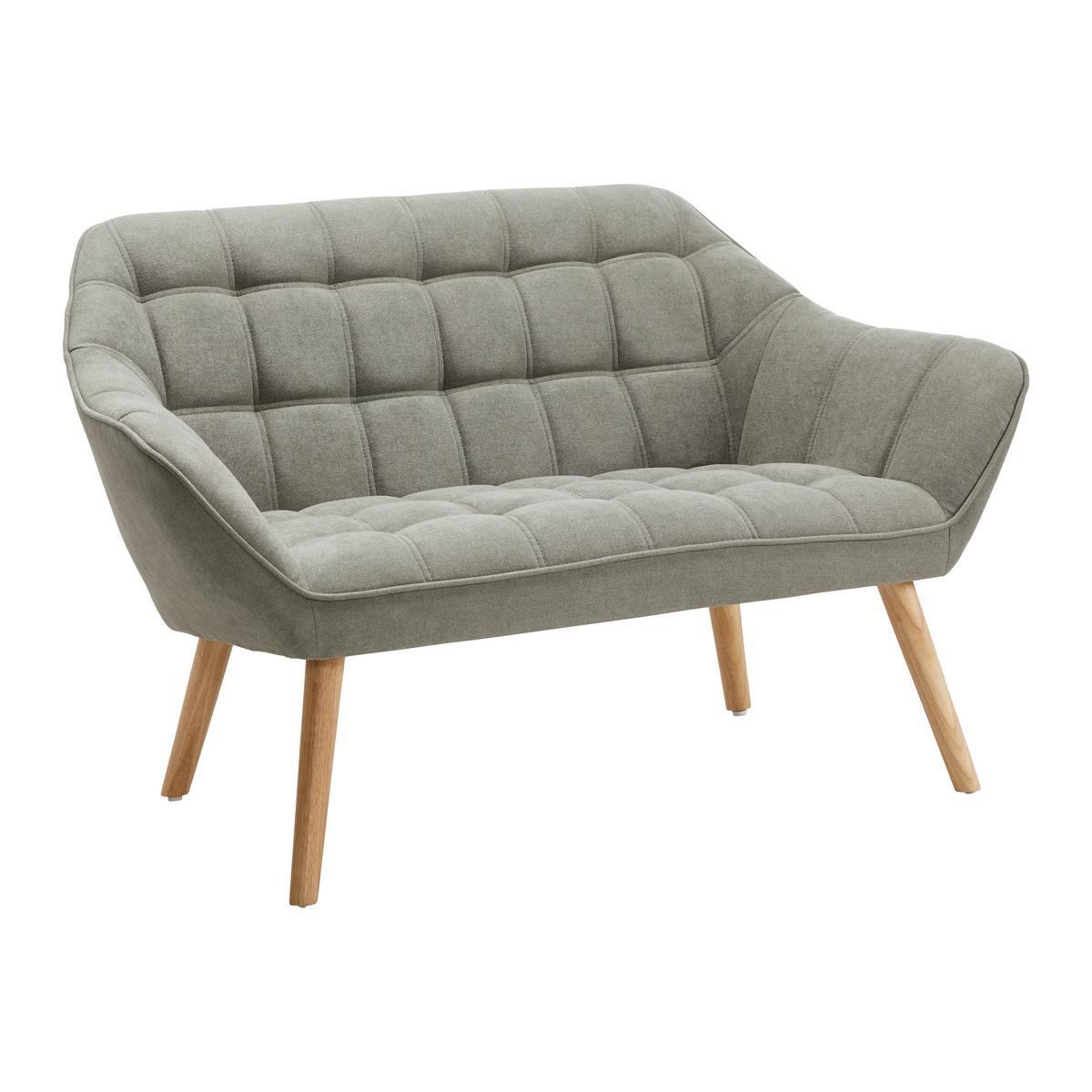 Dvojmiestna pohovka Monique, sivá - sivá, Modern, drevo/textil (127/76/74,5cm) - Modern Living