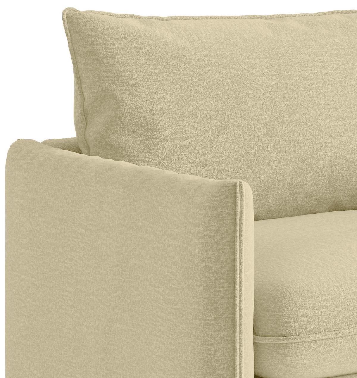 Ecksofa Samos Beige S: 267x204 Cm - Beige/Schwarz, Design, Textil (267/204cm) - Livetastic