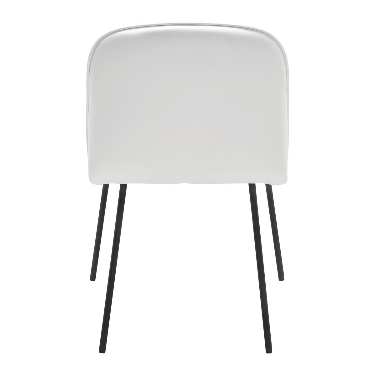 Stolička Ellis biela - čierna/biela, Modern, kov/drevo (43/80/50cm) - Bessagi Home
