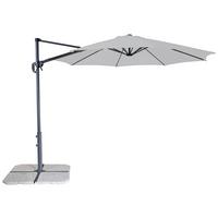 Ampelschirm Ravenna D 293cm H 244cm mit Schirmständer Grau - Anthrazit/Hellgrau, Basics, Textil/Metall (293/244cm) - Doppler