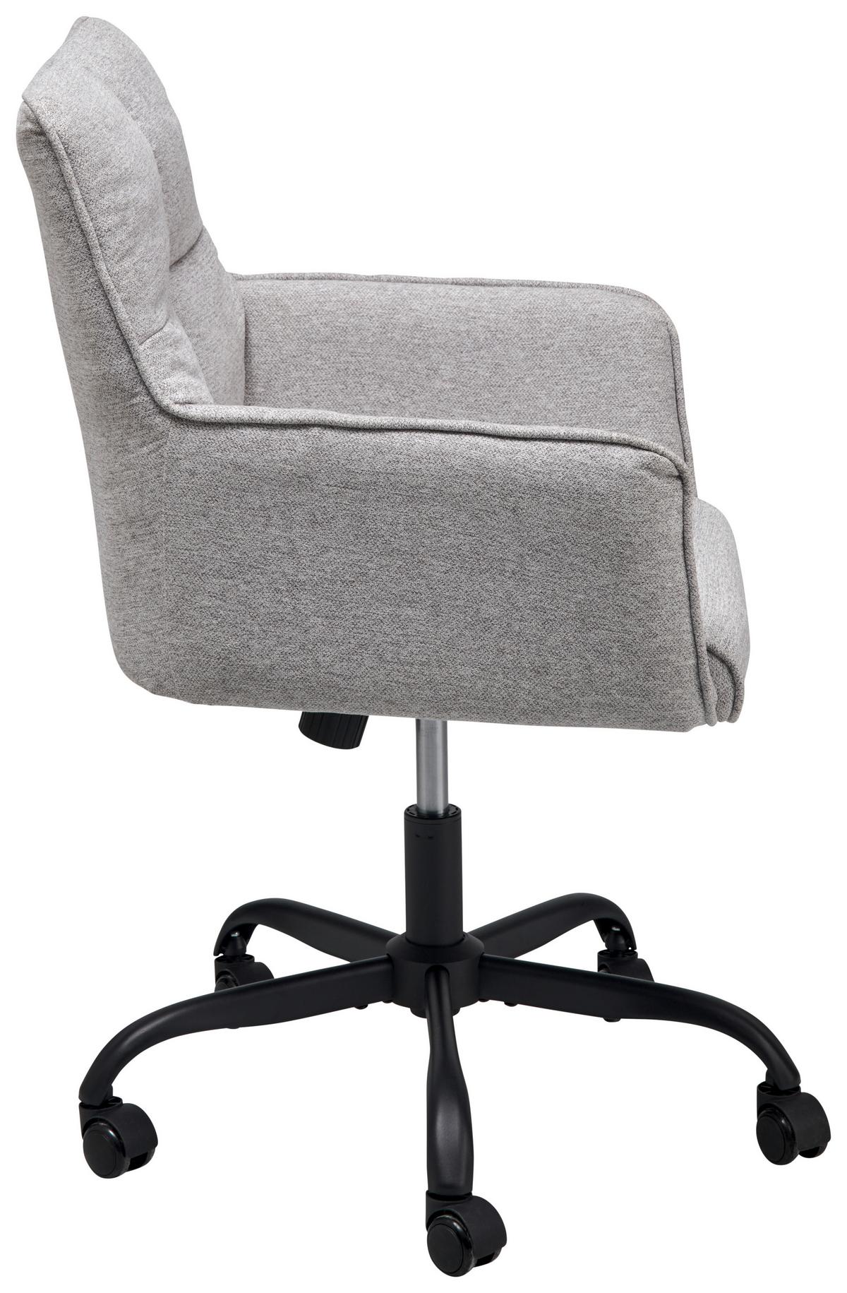 Drehstuhl Lecce - Hellgrau/Schwarz, LIFESTYLE, Holz/Kunststoff (59/83-91/62.5cm) - MID.YOU