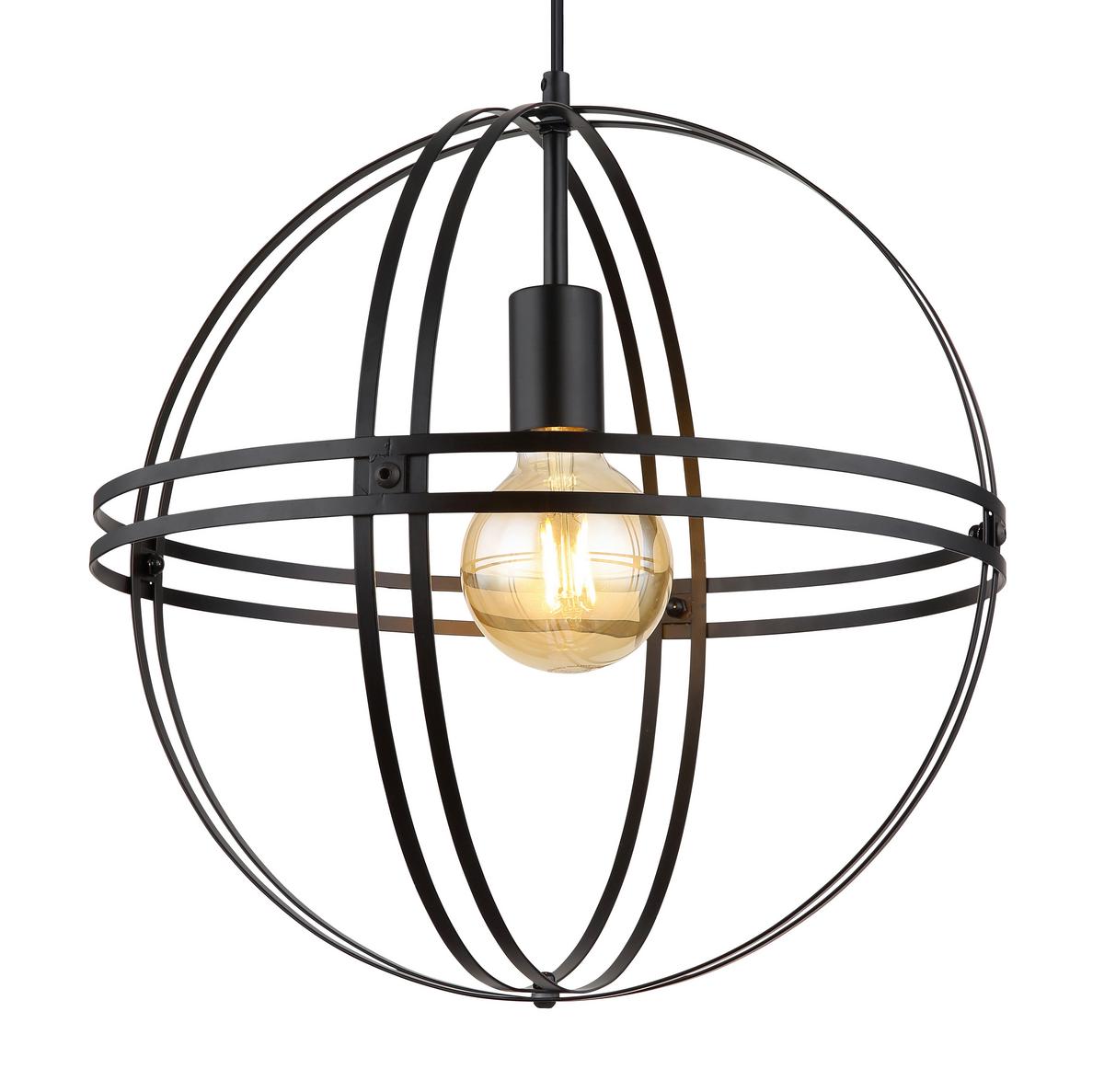 Hängeleuchte 15639h2 - Schwarz, Design, Metall (40/120cm) - Globo