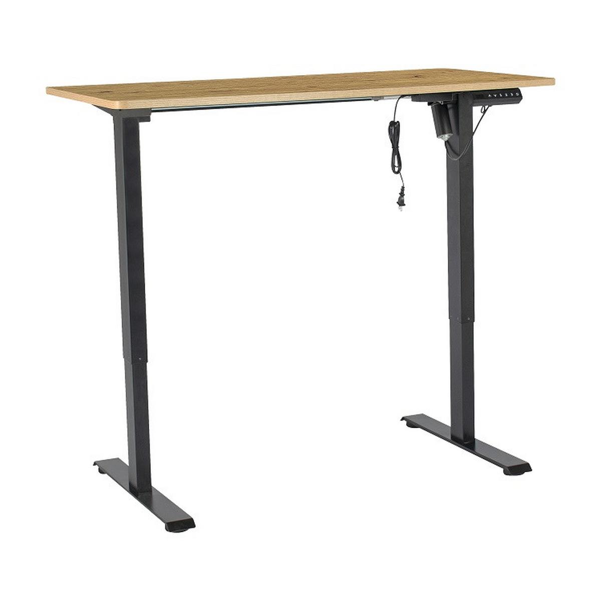 Psaci stůl EMIL II - černá/dub artisan, Moderní, kov/kompozitní dřevo (120/72-118/60cm) - Mömax