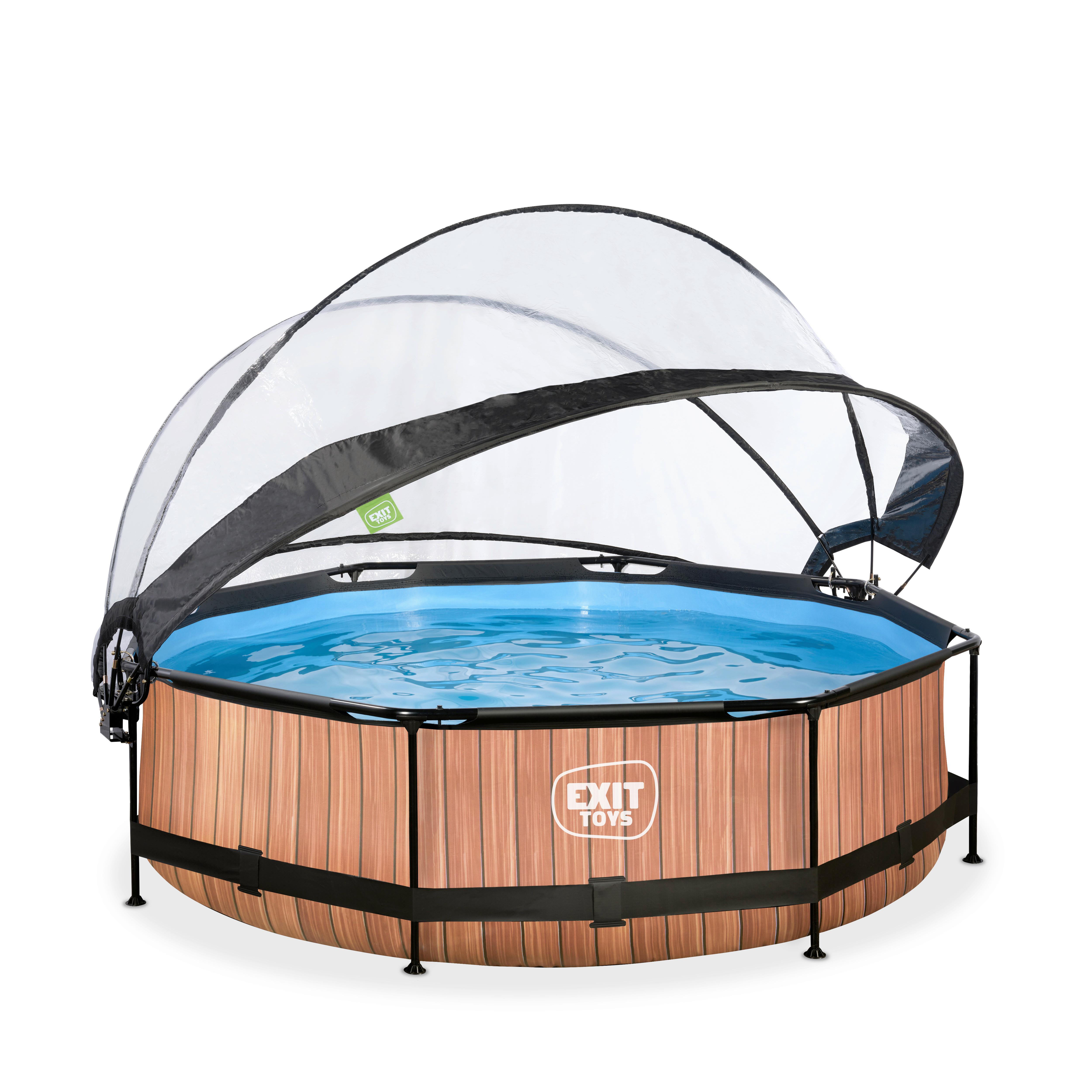 Pool-set Exit Wood Pool - Braun, KONVENTIONELL, Kunststoff (300/76cm) - EXIT Toys