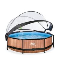 Pool-set Exit Wood Pool - Braun, KONVENTIONELL, Kunststoff (300/76cm) - EXIT Toys