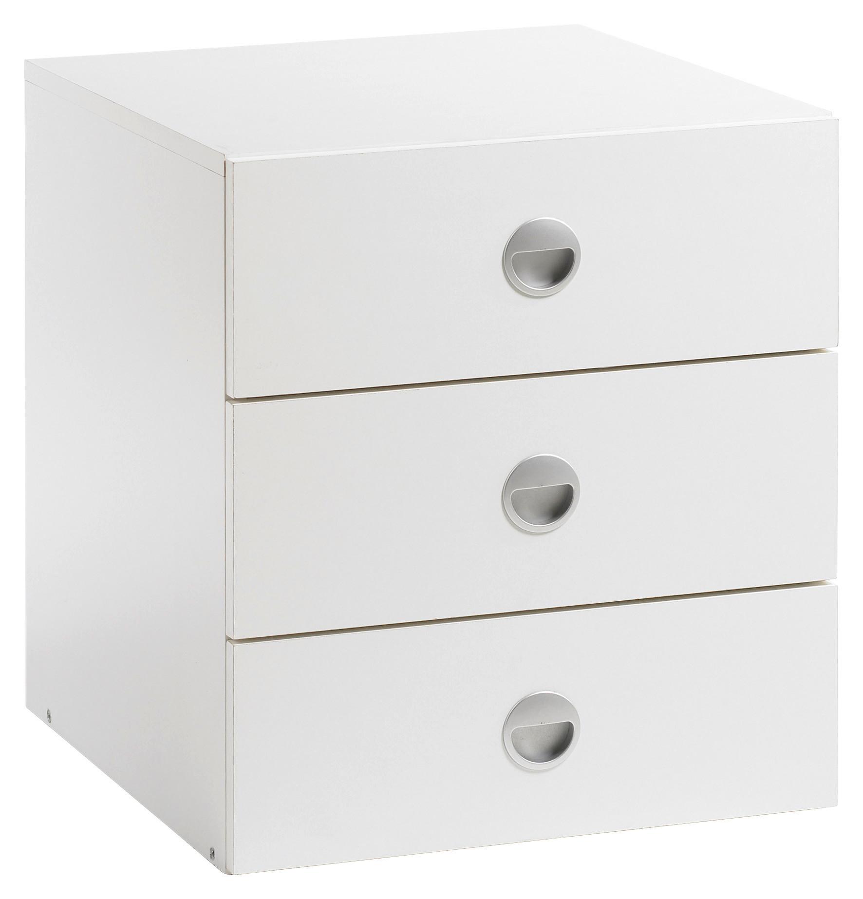 Schubkasteneinsatz Liam - Weiß, KONVENTIONELL, Holzwerkstoff (44/49/48,5cm)