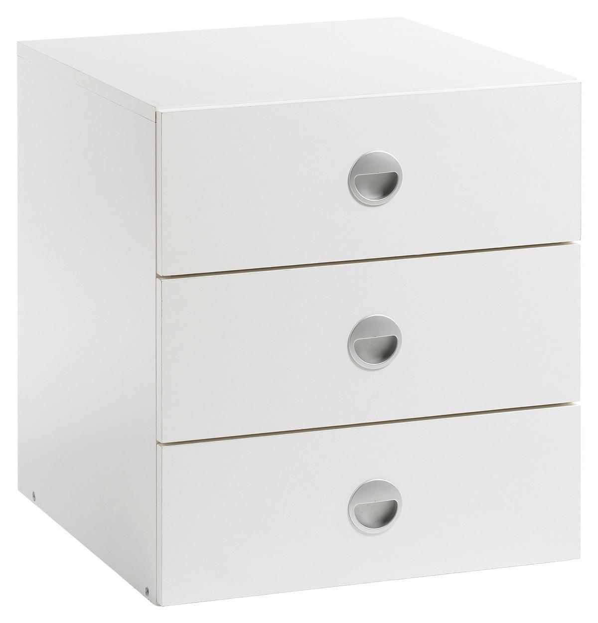 Schubkasteneinsatz Liam - Weiß, KONVENTIONELL, Holzwerkstoff (44/49/48,5cm)