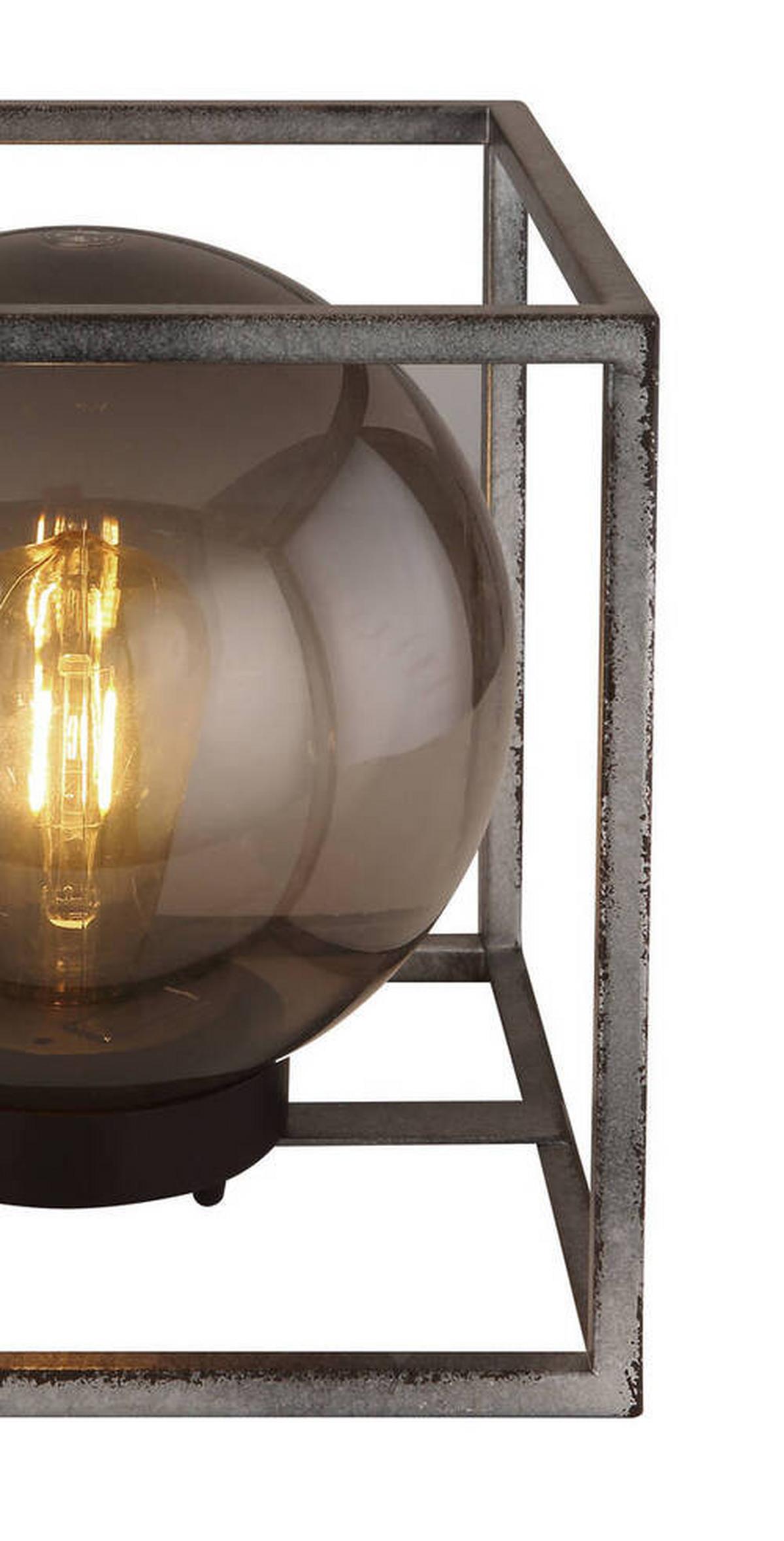 Solarleuchte 33814 - Schwarz/Grau, Design, Kunststoff/Metall (23/23/23cm) - Globo