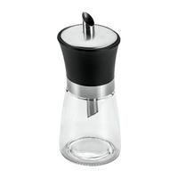 Zuckerstreuer Malvin Metall/ Kunststoff/Glas ca. 150 ml - Klar/Schwarz, Basics, Glas/Kunststoff (150ml) - Metaltex