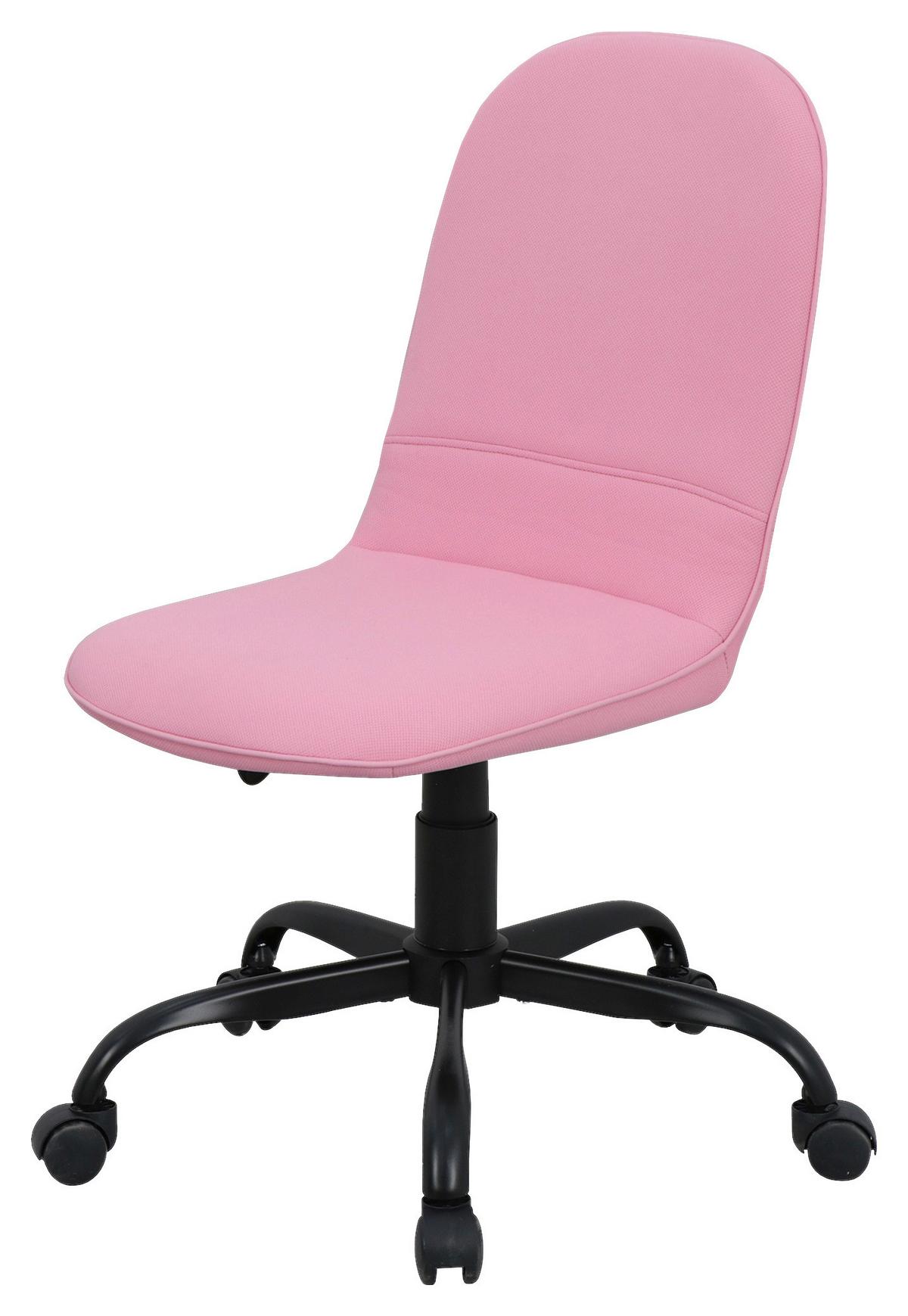 Drehstuhl Trolly - Pink/Schwarz, MODERN, Textil/Metall (42/95/54cm) - MID.YOU