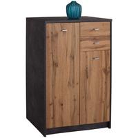 Kommode B 74cm 4-You, Beton Optik/Wotan Eiche Dekor - Eichefarben, MODERN, Holzwerkstoff (74/111,4/34,6cm)