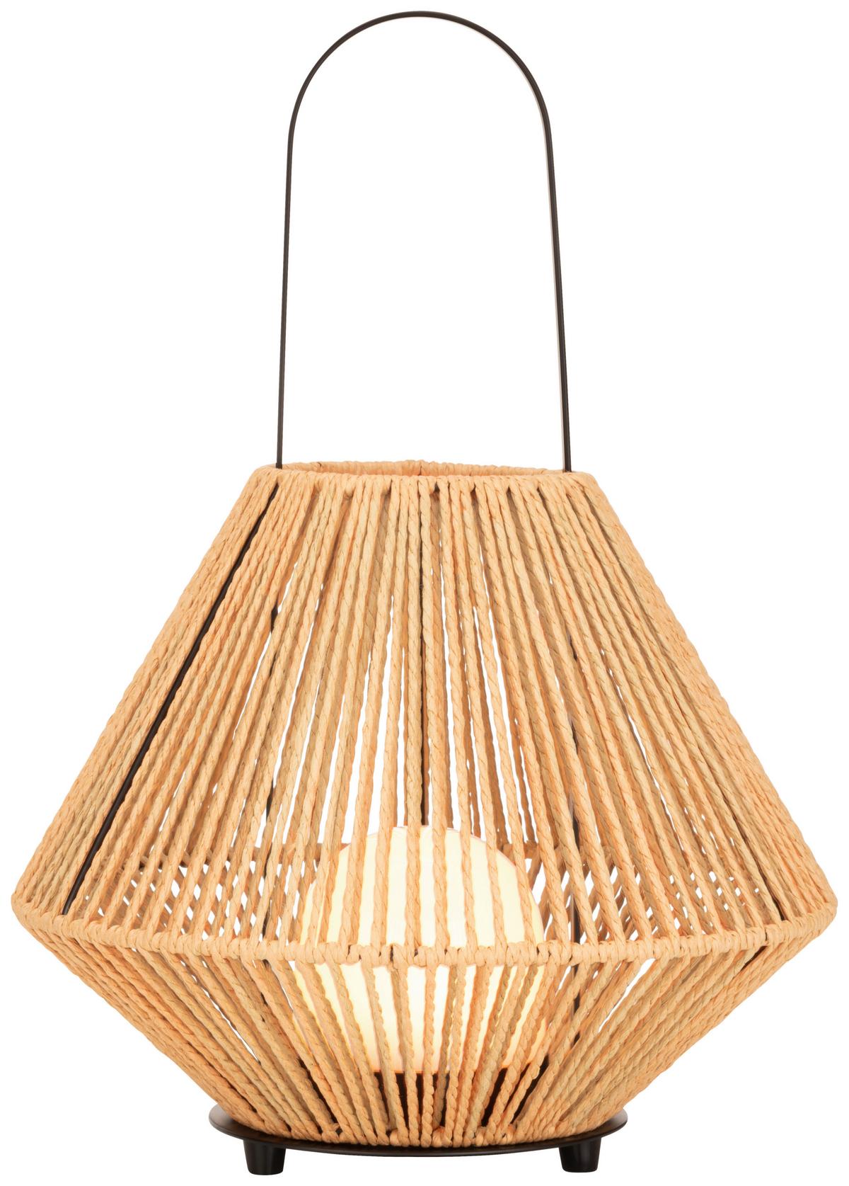 VONKAJŠIE LED SVIETIDLO NEWI - hnedá, Modern, kov/prírodné materiály (24/30cm) - Modern Living