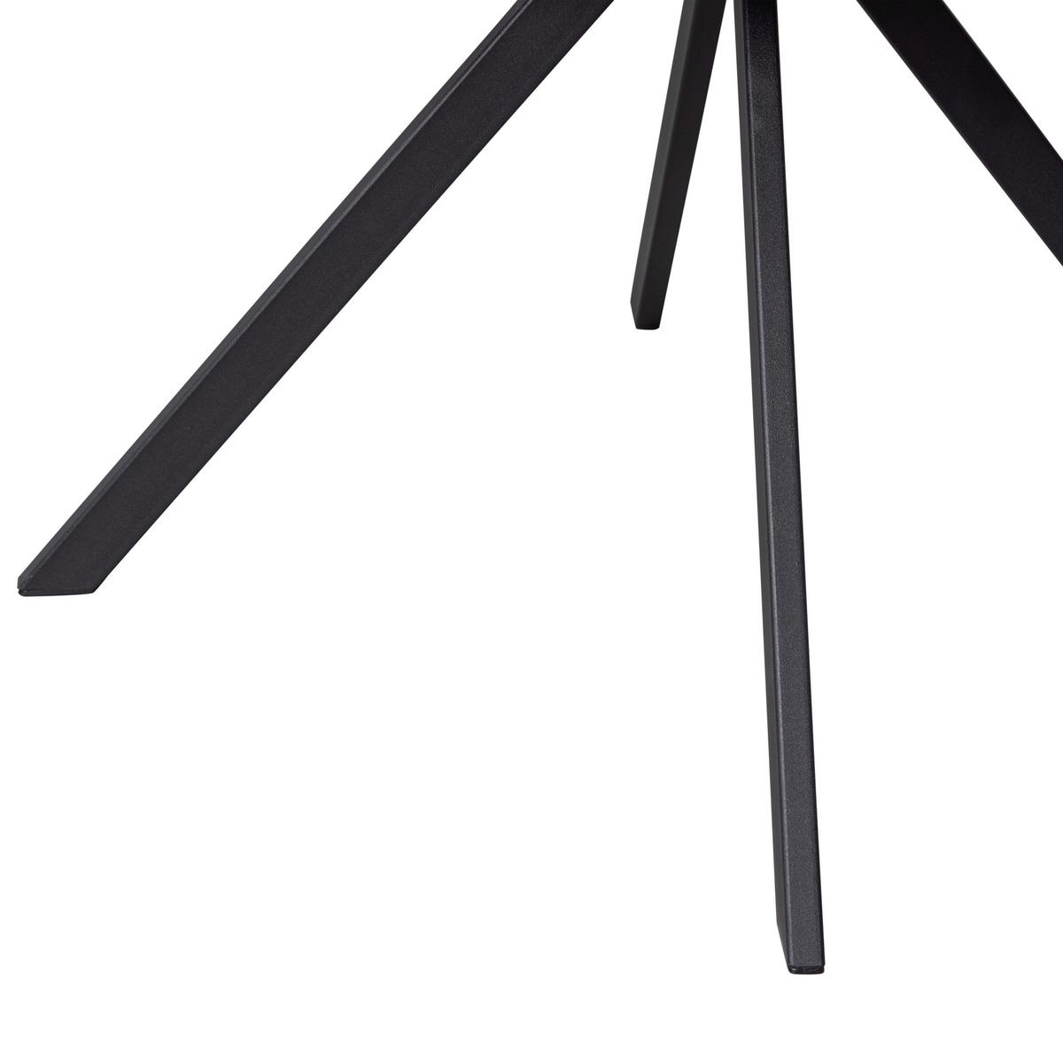 ARMLEHNSTUHL-SET Fenne Cognac B: 58cm - Cognac/Schwarz, MODERN, Textil/Metall (58/80/60cm) - Livetastic