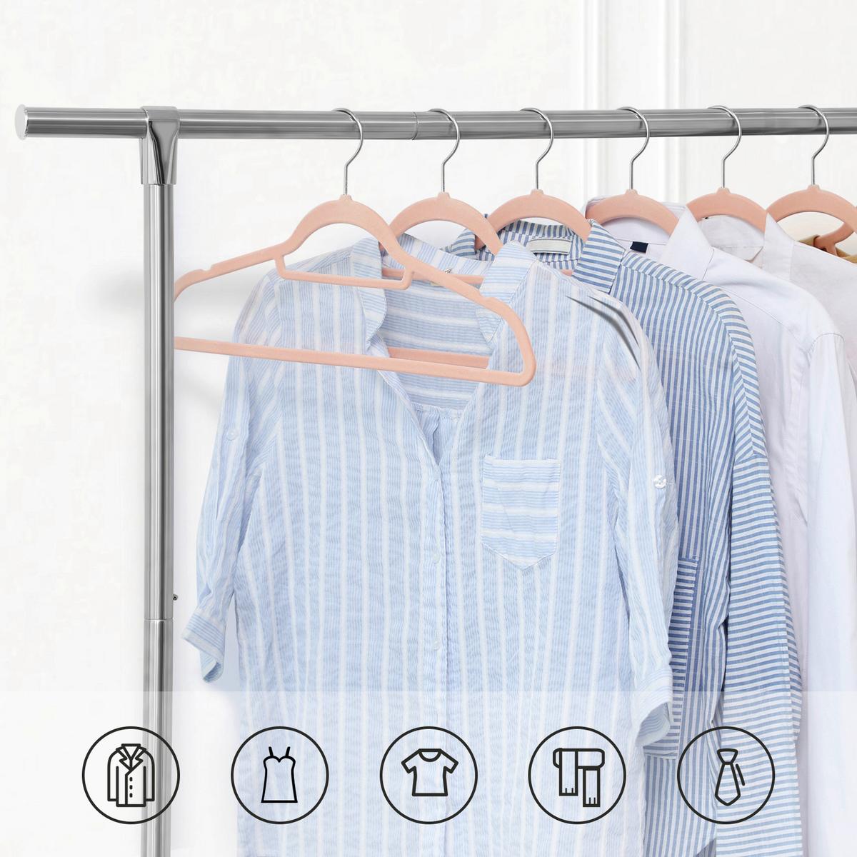 Kleiderbügel Rosa B: 42,7 Cm - Rosa, Basics, Kunststoff/Metall (42,7/22/0,6cm)