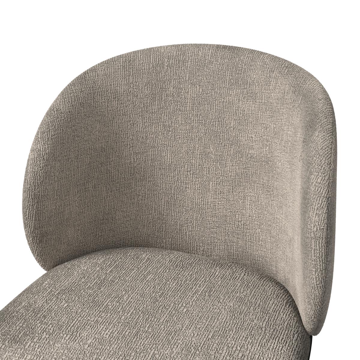 Stolička Malea MALEA - čierna/sivobéžová, Modern, kov/drevo (49/81/52cm) - Bessagi Home