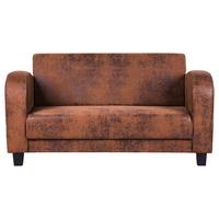 2-sitzer-sofa Antis Braun B: 152 Cm - Dunkelbraun/Braun, Design, Textil (152/80/89cm) - Livetastic