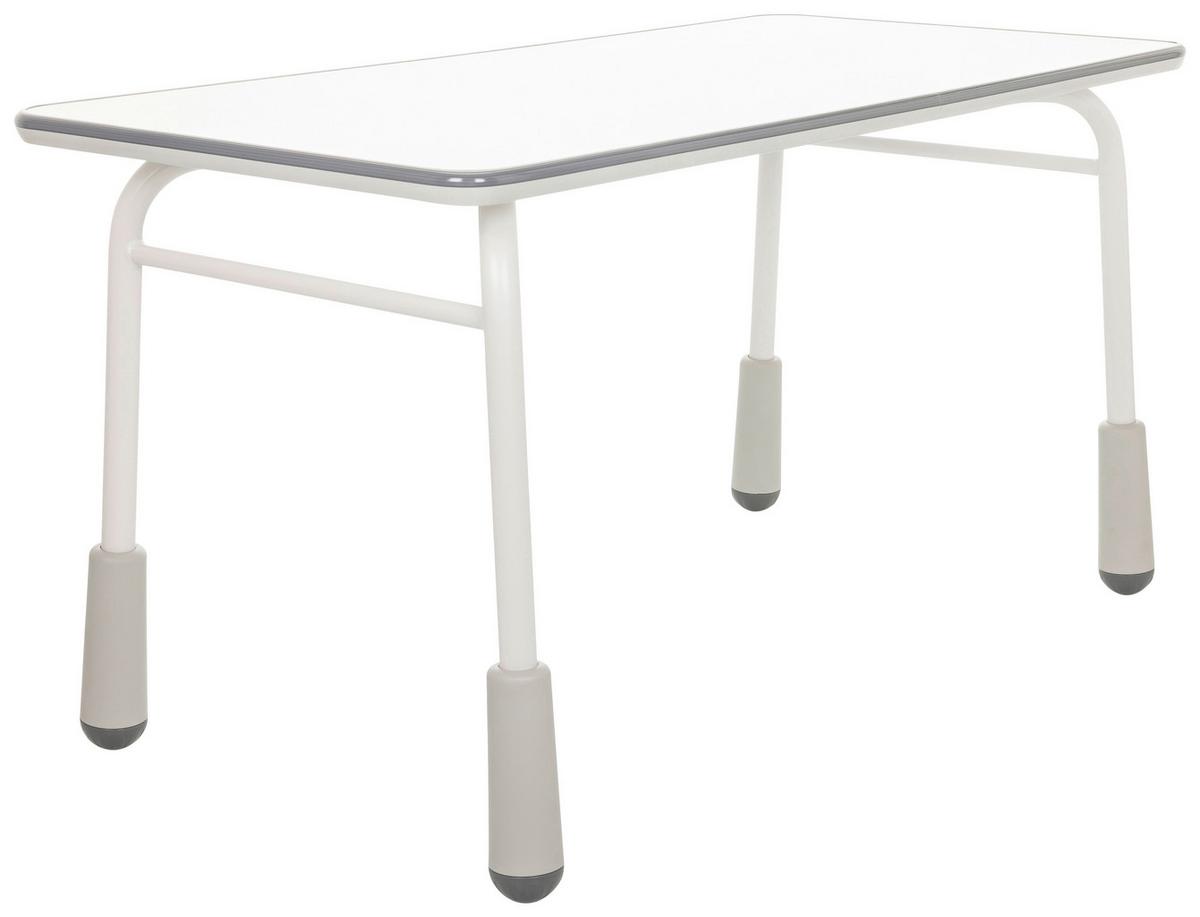 Jugendschreibtisch Kid Gro T - Hellgrau, Basics, Holzwerkstoff/Metall (120/58-67/60cm) - MID.YOU