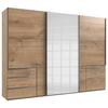 Schwebetürenschrank B: 300 Cm Level Weiß/eichefarben - Eichefarben/Weiß, MODERN, Holzwerkstoff (300/216/65cm) - MID.YOU