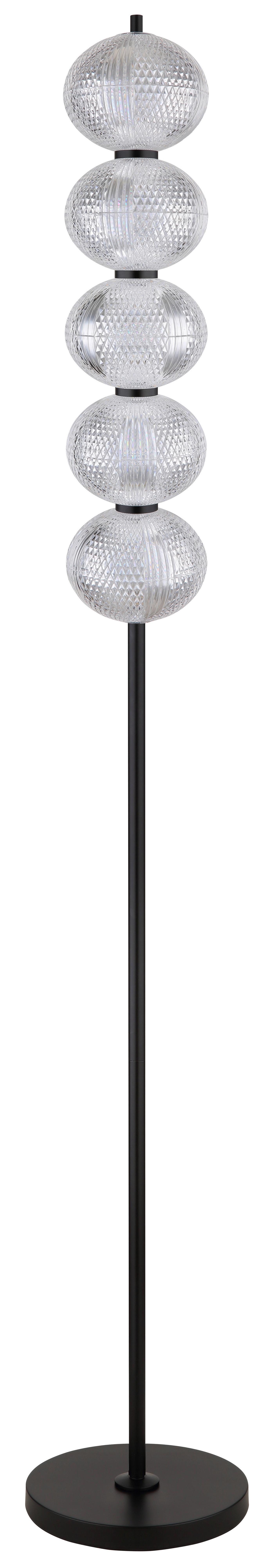 LED-Stehleuchte 16042s - Klar/Schwarz, KONVENTIONELL, Kunststoff/Metall (25/160cm) - Globo
